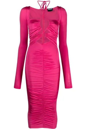 VERSACE Abito midi con cut-out