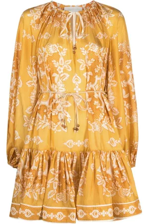 ZIMMERMANN Donna Vestiti a fiori - Abito a fiori Raie - Giallo