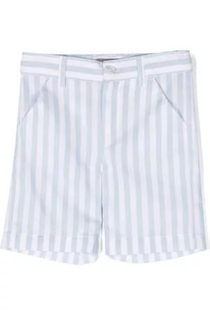 LITTLE BEAR Pantaloncini - Shorts sartoriali a righe - Bianco