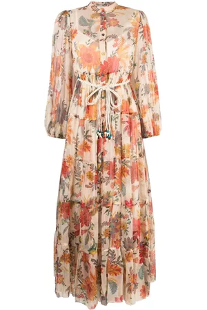ZIMMERMANN Donna Vestiti midi - Abito midi Ginger a fiori - Toni neutri
