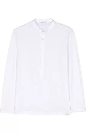 Paolo Pecora Camicie collo coreana - Camicia con colletto alla coreana - Bianco