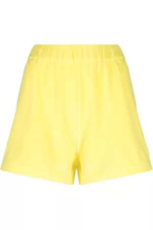 Moncler Donna Pantaloncini - Shorts con applicazione logo - Giallo