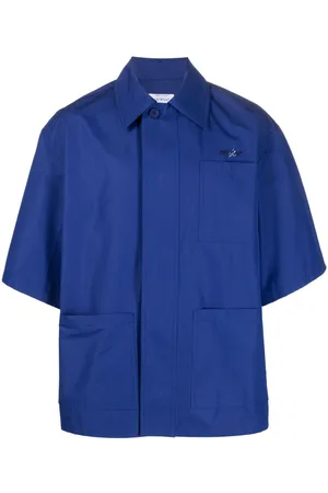 OFF-WHITE Camicia a maniche corte con ricamo
