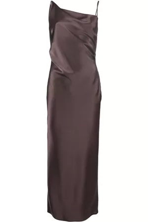 Nanushka Donna Vestiti asimmetrici - Abito midi asimmetrico - Marrone