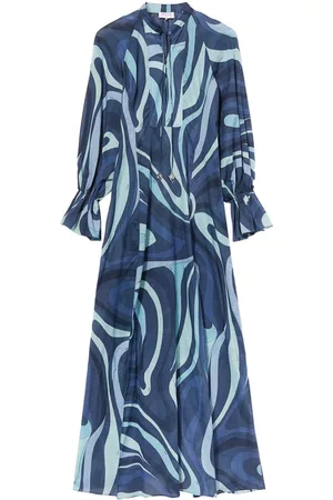 Puccini Donna Vestiti lunghi - Abito lungo con stampa - Blu