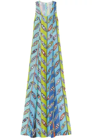 Puccini Donna Vestiti lunghi - Abito lungo con stampa - Blu
