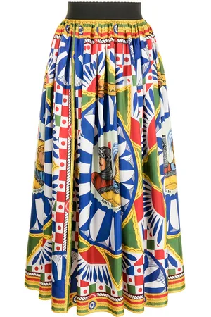 Dolce & Gabbana Gonna midi con stampa Carretto