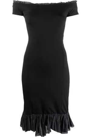 Maison Margiela Donna Vestiti asimmetrici - Abito asimmetrico con spalle scoperte - Nero