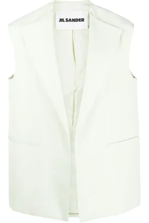 Jil Sander Gilet monopetto con scollo a V