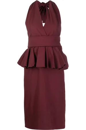Essentiel Antwerp Abito midi Dorever con peplum