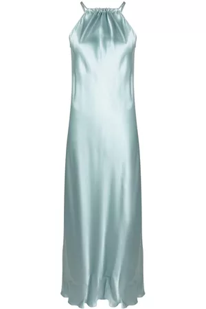 ANTONELLI Donna Vestiti lunghi - Abito lungo con scollo all'americana - Blu