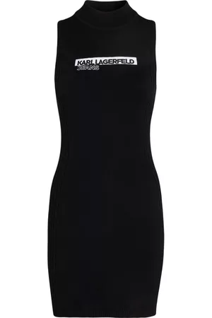Karl Lagerfeld Donna Vestiti stampati - Abito con ricamo - Nero