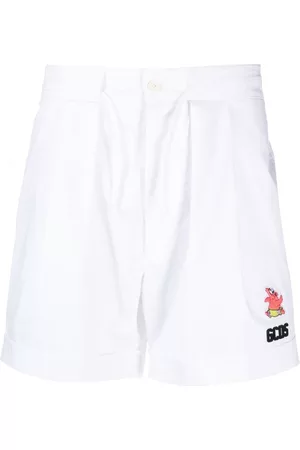 GCDS Uomo Pantaloncini - Bermuda con applicazione - Bianco