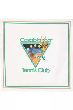 Casablanca Donna Sciarpe - Foulard Tennis Club - Bianco