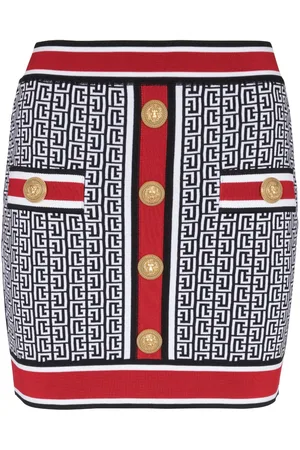 Balmain Minigonna con monogramma