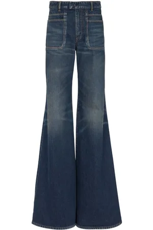 Balmain Jeans a gamba ampia con applicazione