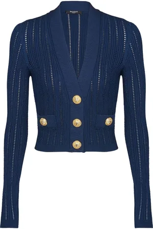 Balmain Cardigan crop con scollo a V