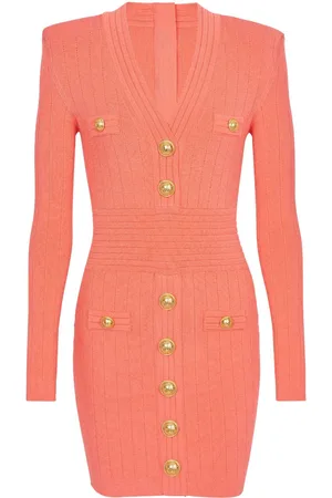 Balmain Abito corto con scollo a V