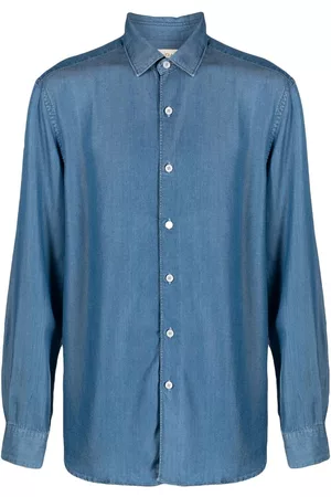 ALTEA Uomo Camicie denim - Camicia con effetto denim - Blu