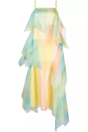 Staud Donna Vestiti asimmetrici - Abito Kyla lungo asimmetrico - Giallo