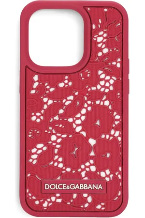Dolce & Gabbana Cover per iPhone 14 Pro in pizzo a fiori