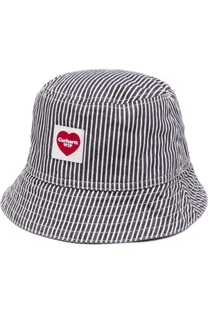 Carhartt Cappello Bucket - Cappello bucket a righe con applicazione - Blu