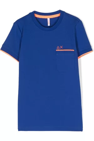 sun68 T-shirt - T-shirt con ricamo - Blu