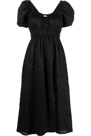 FAITHFULL THE BRAND Donna Vestiti midi - Abito midi con maniche a palloncino - Nero