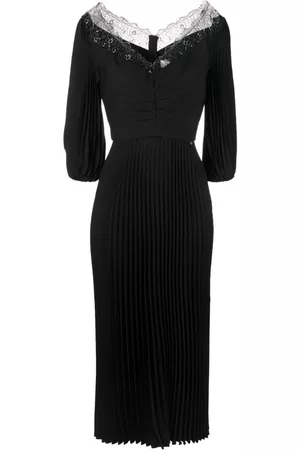 NISSA Donna Vestiti midi - Abito midi con maniche a palloncino - Nero