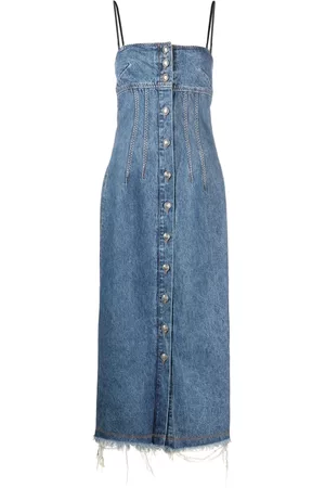 Sportmax Donna Vestiti casual - Abito corto denim con bottoni - Blu