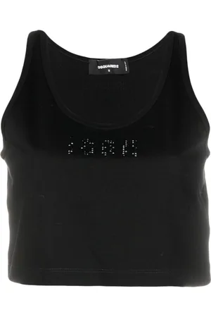 Dsquared2 Top crop smanicato