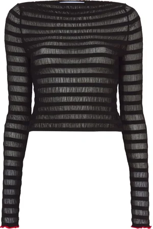 Proenza Schouler Top trasparente a righe
