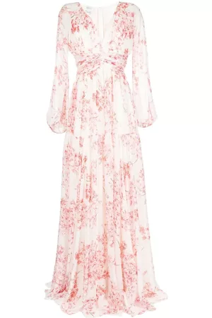 Giambattista Valli Donna Vestiti a fiori - Abito svasato a fiori - Rosa
