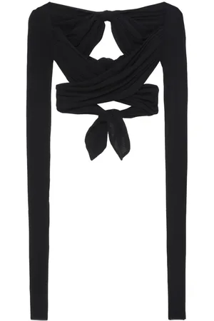Serafini Top crop con fiocco
