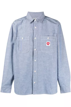 Carhartt Uomo Camicie denim - Camicia denim con applicazione - Blu