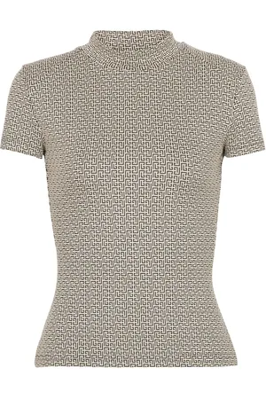 Balmain Top con monogramma jacquard