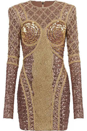 Balmain Abito corto con ricamo