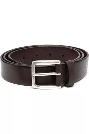 DELL'OGLIO Uomo Cinture - Cintura con fibbia quadrata - Marrone