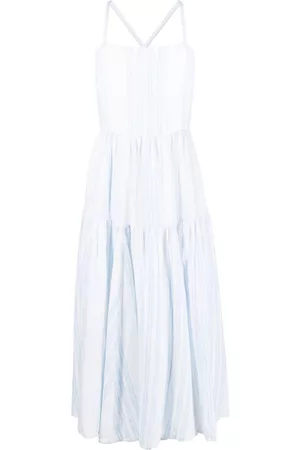Ralph Lauren Donna Vestiti midi - Abito midi a righe - Blu