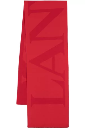 Lanvin Donna Sciarpe - Sciarpa con logo - Rosso