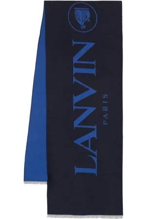 Lanvin Donna Sciarpe - Sciarpa con logo - Blu