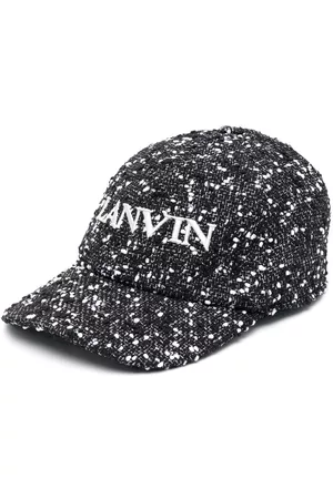 Lanvin Donna Cappelli con visiera - Cappello da baseball in tweed con ricamo - Nero