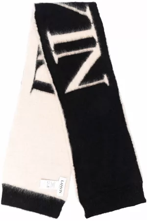 Lanvin Uomo Sciarpe - Sciarpa reversibile con logo - Bianco