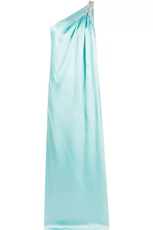 Stella McCartney Donna Abiti da sera - One-shoulder chain-strap gown - Blu