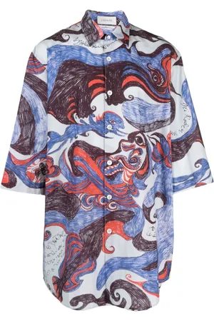 LEMAIRE Camicia Angkasapura con stampa
