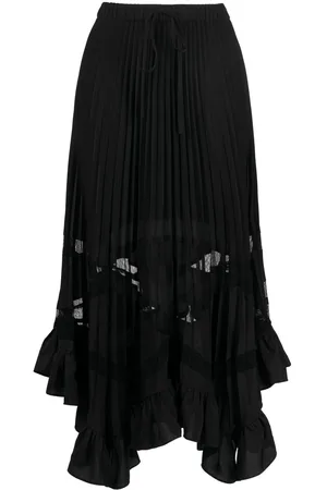 Claudie Pierlot Gonna plissettata con orlo asimmetrico
