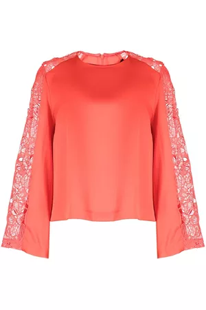 Paule Ka Donna Bluse - Blusa con pizzo - Rosso