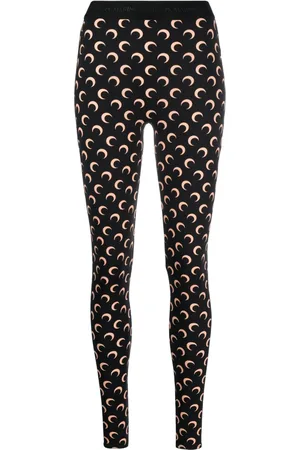 Marine Serre Leggings Fuseaux Moon con stampa