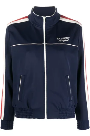Sporty & Rich Giacca sportiva con zip e dettaglio a righe