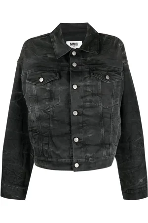 Maison Margiela Giacca denim con effetto stropicciato
